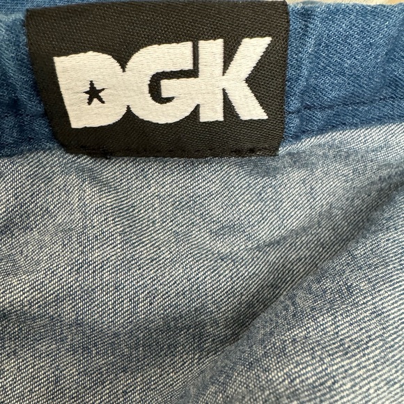 DGK 100% Cotton Denim Long Sleeve Blue Gradient Hoodie w/Embroidered Logo, Large - Picture 6 of 8